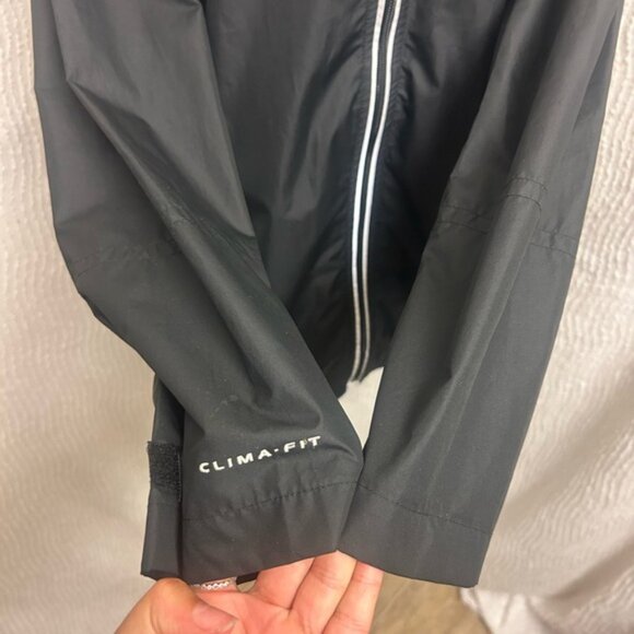 Nike Women’s Windbreaker Jacket L Black White Detail Reflective Front Lightweigh - Picture 4 of 13